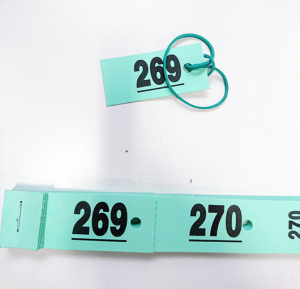 Tickets para control de perchas